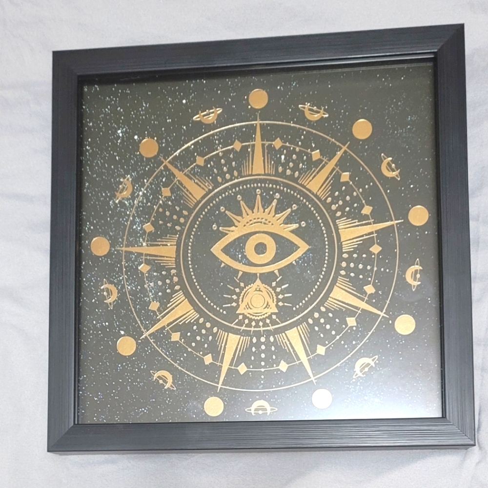 Evil Eye Cosmic Galaxy Framed Art - Picture 2 of 8